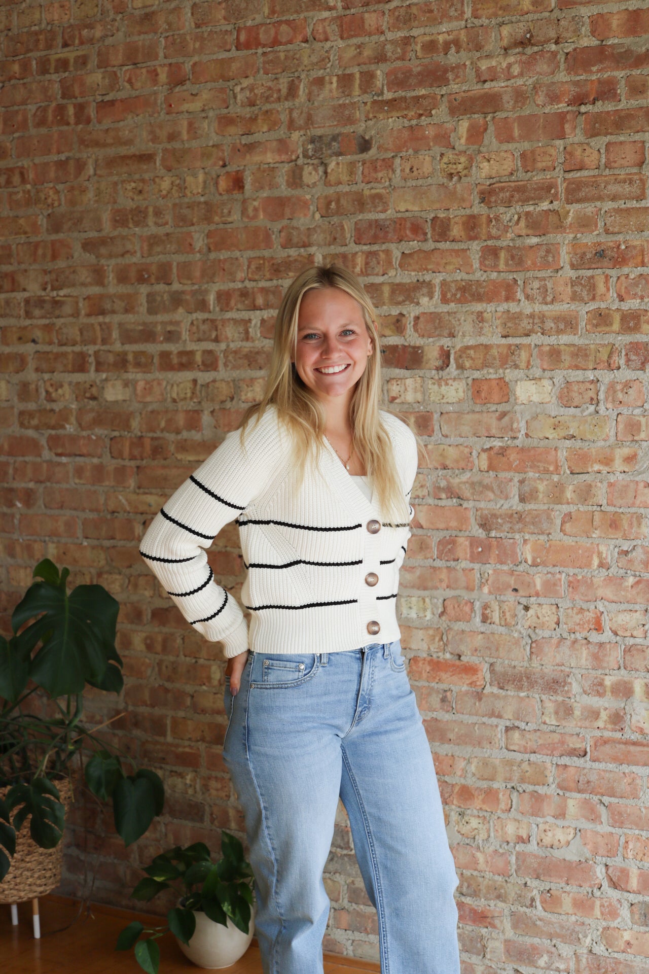 Stefi Striped Cardigan