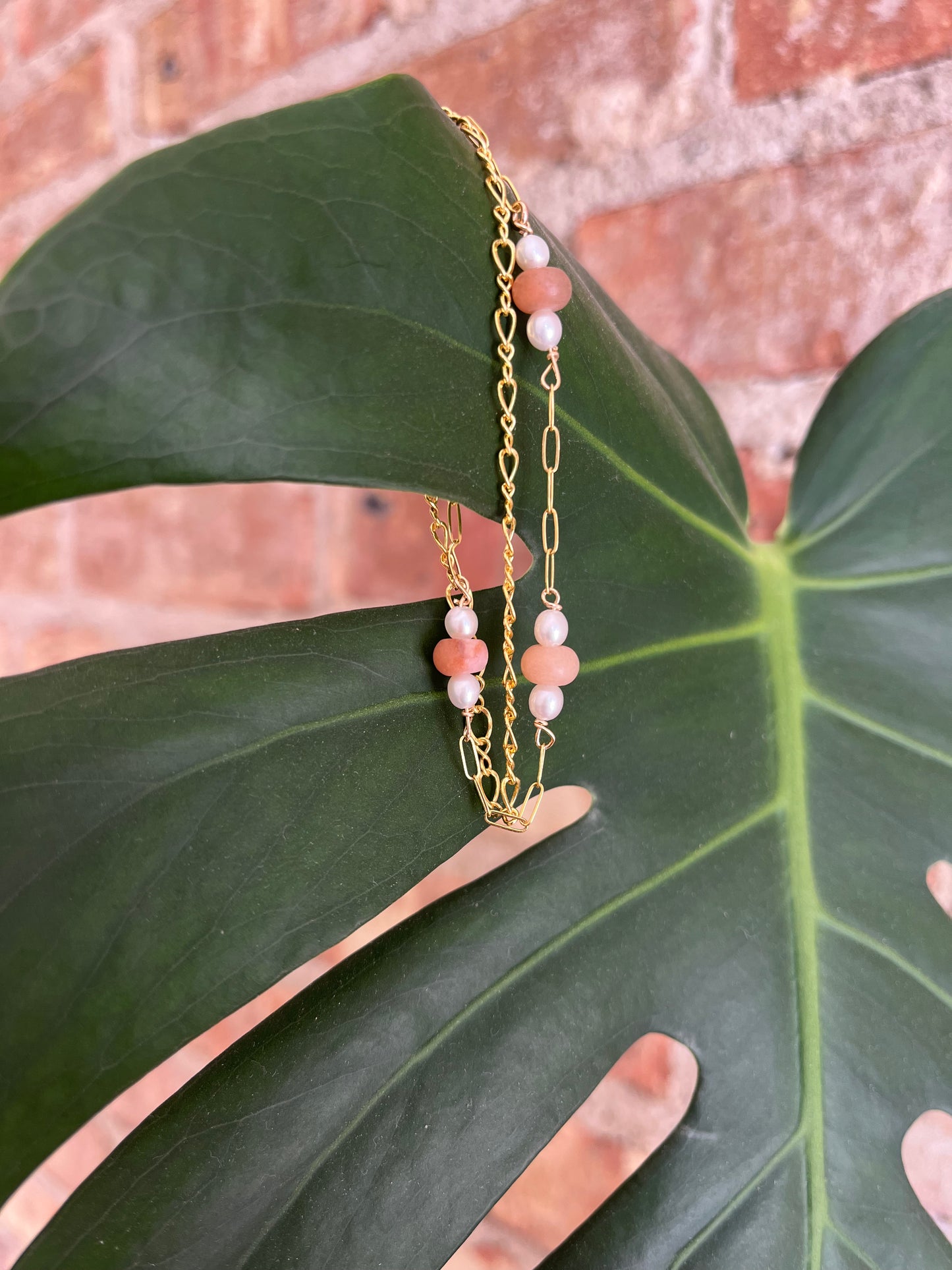 Apple crisp stacked bracelet