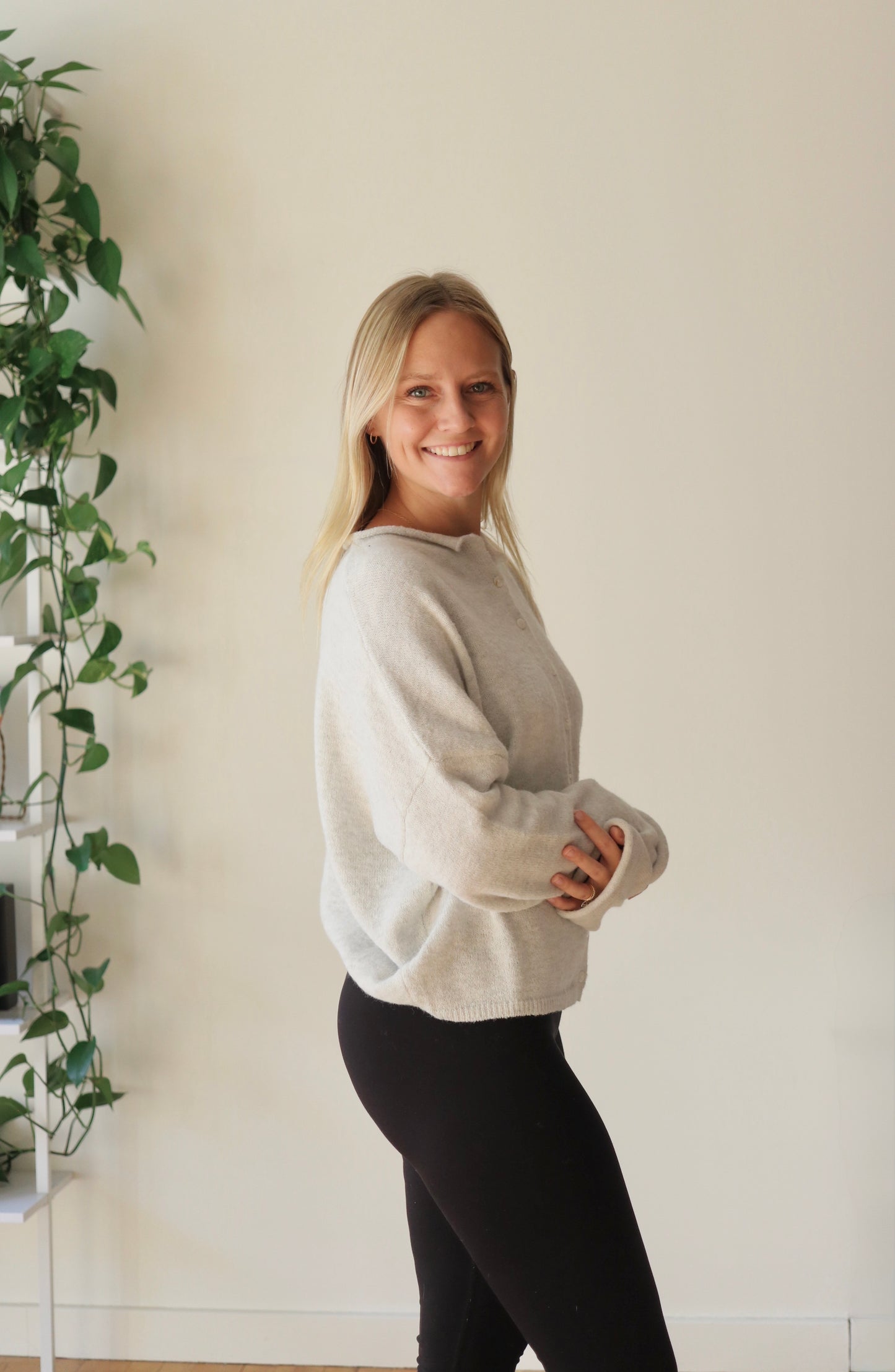 Piper Cardigan: Light Grey