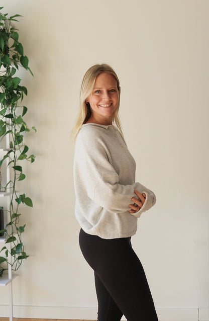 Piper Cardigan: Light Grey