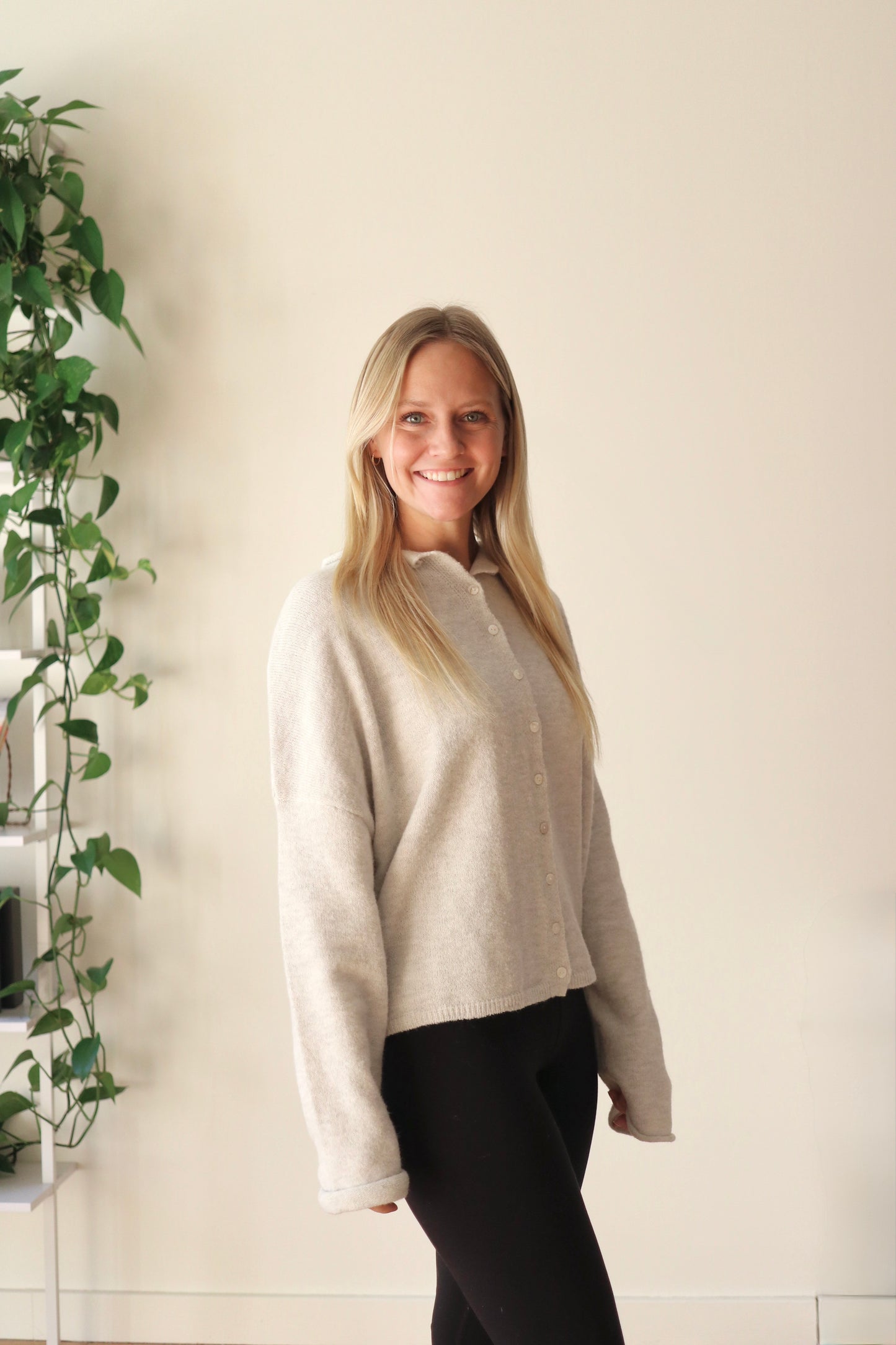 Piper Cardigan: Light Grey