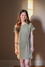 Load image into Gallery viewer, Sophia Slub Dress: Olive

