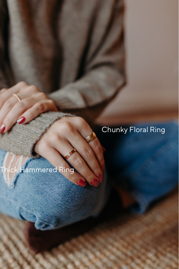 Chunky Floral Ring