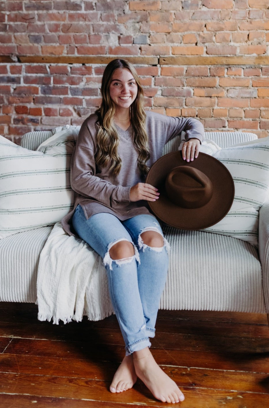 Relaxed Pullover: Chestnut