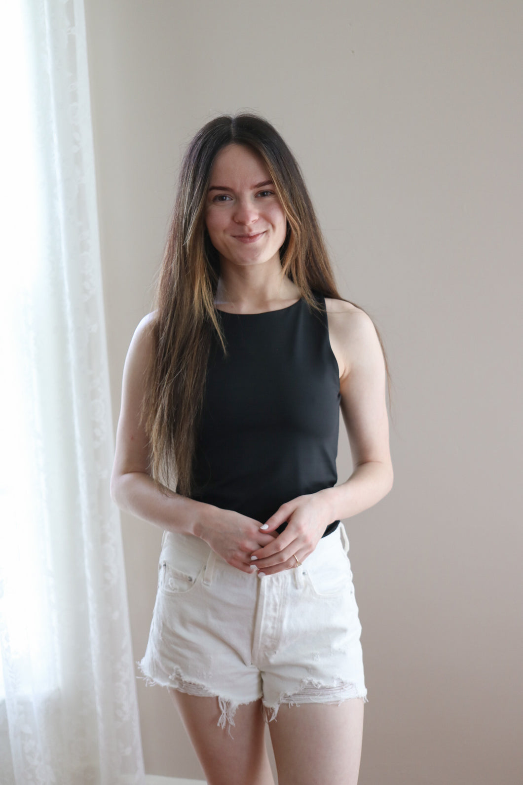 Halter Neck Bodysuit: Black